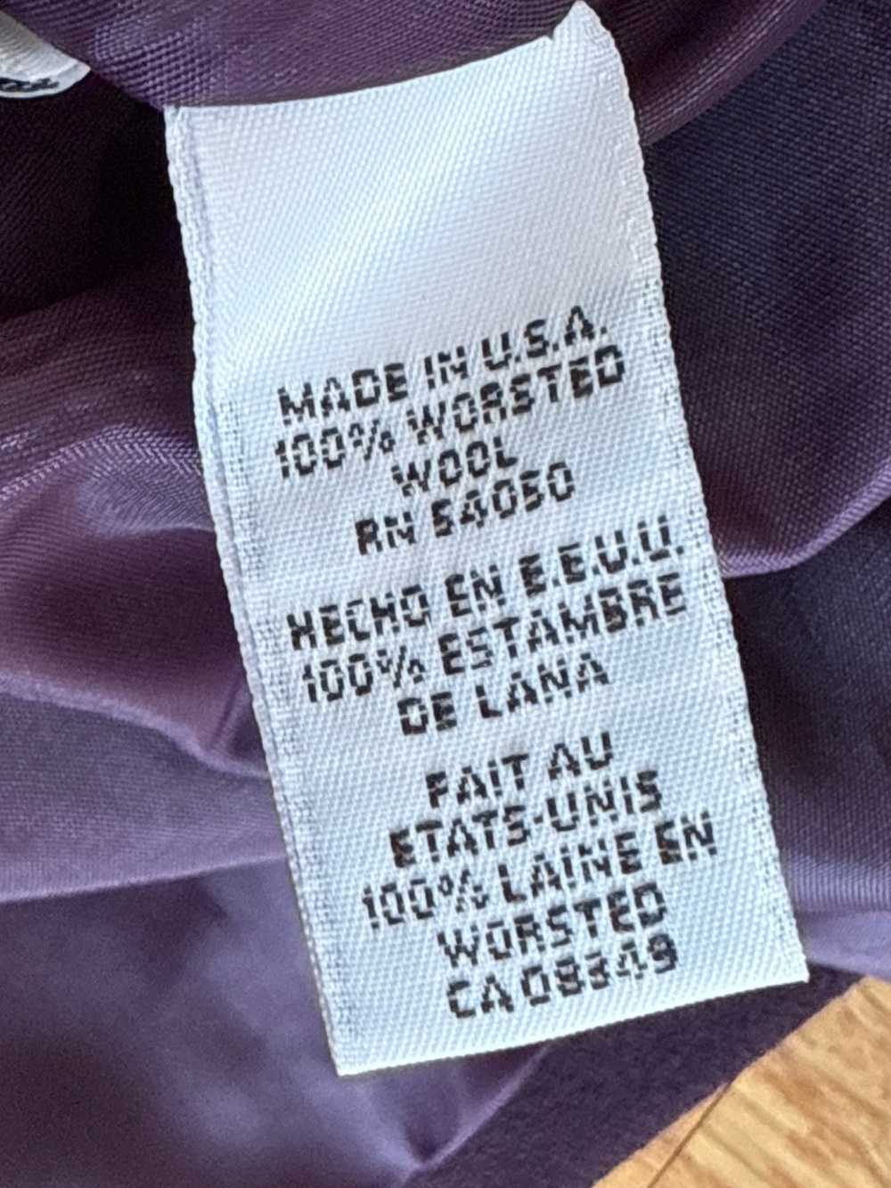 Dior women’s deep purple size 8 Double-Breasted wool Jacket - Picture 8 of 8